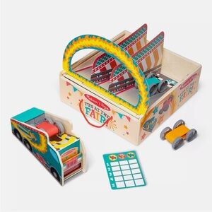 Melissa and Doug Fun At The Fair’ Ring of Fire Wooden Stunt Car Toy